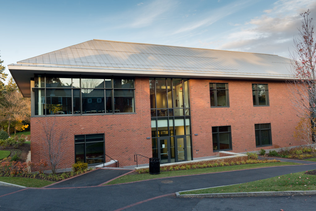 Belmont Hill School solar panels, Jordan Athletic Center. The Belmont Hill School installed the 14,000-square-foot 186 kW solar photovoltaic system (which provides 20% of the school’s annual energy demand) via a Purchase Power Agreement with IRC Solar Roof Systems.