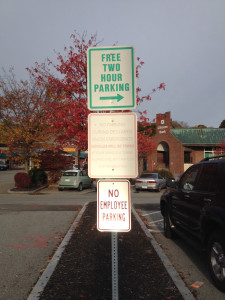 Belmont Center parking signs / Evanthia Malliris