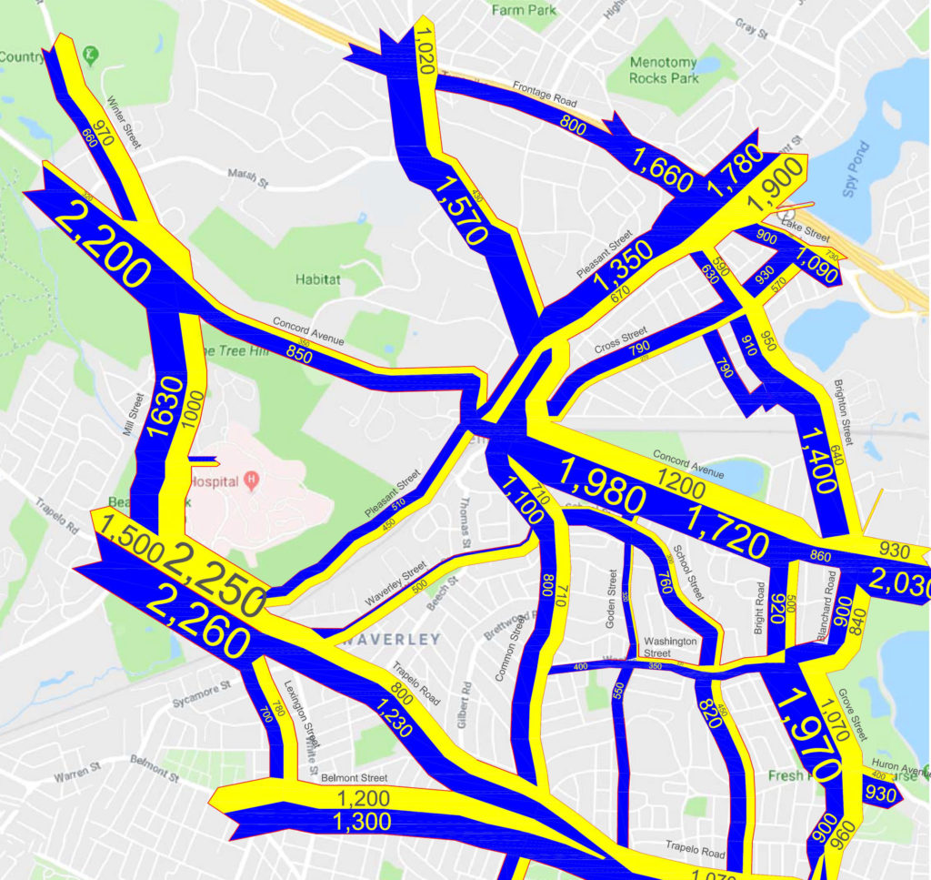 Map of Belmont's traffic congestion 