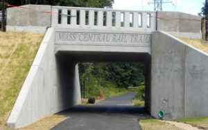 Bridge over Mass Central Rail Trail