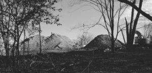 Sand piles at the Uplands/ Photo: Anne-Marie Lambert