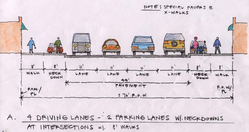 Cross-section of Trapelo Road Plan/ Belmont Citizens Forum