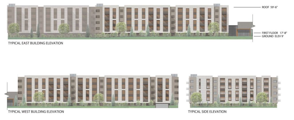 Side Elevations for Thorndike Place. Graphic: Greenstaxx