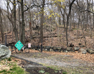 Lone Tree Hill's Coal Road entrance off Pleasant Street. Photo: Radha Iyengar