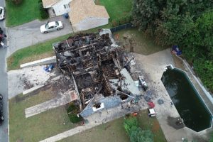 wrecked house