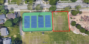 Tennis court location