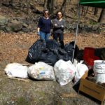 Bagged trash at Lone Tree Hill