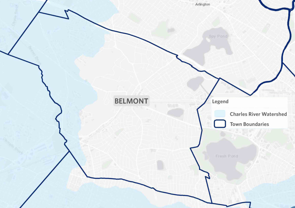 Belmont watershed map