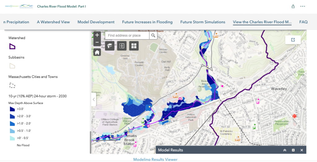 Flood model map