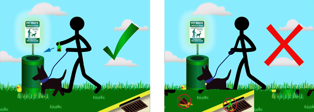 Detail of Belmont’s web page on pet waste disposal.