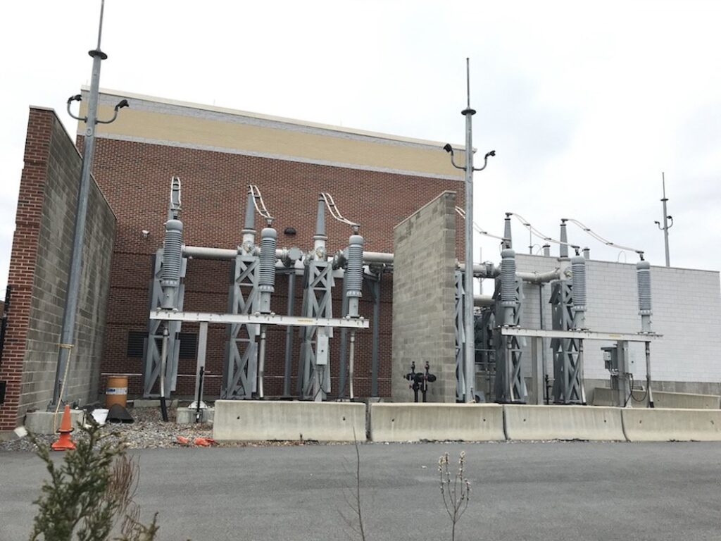 The Blair Pond electrical substation