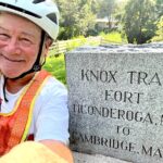 Bicyclist Rides the Henry Knox Trail